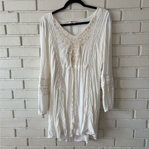 Idyllwind White Boho Western Long Sleeve Dress | Womens Size Small